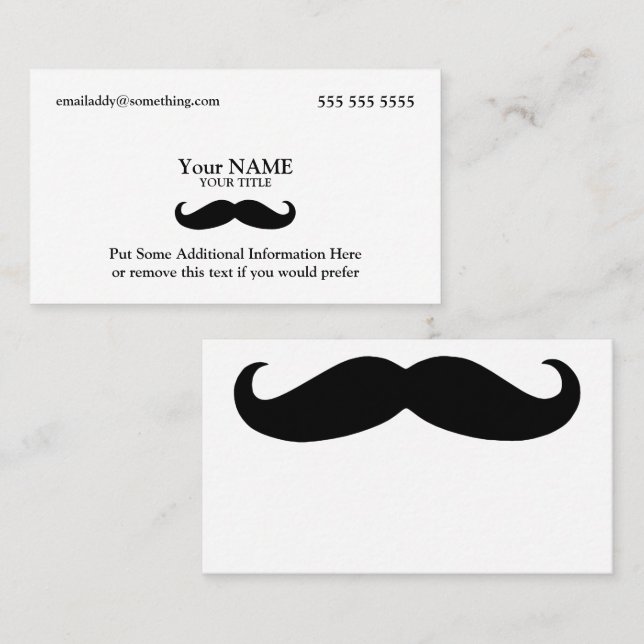 Executive Moustache Business Card (Front/Back)