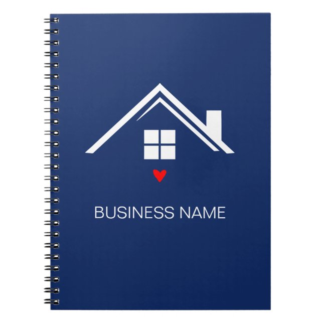 Executive Navy Blue Real Estate Notebook | Agent  (Front)