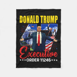 Executive Order 11246 47th President Trump 2025 Us Fleece Blanket
