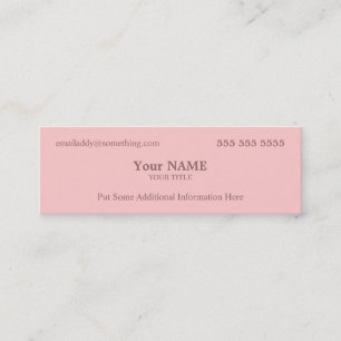 Executive Pink Mini Business Card
