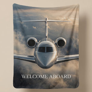 Executive Private Jet Plane Sherpa Blanket