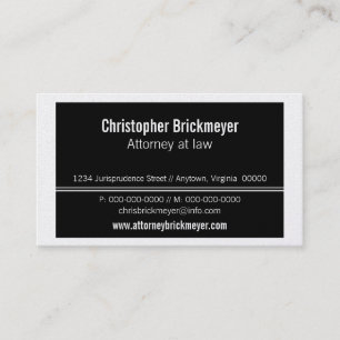 Executive Professional Business Card, Black Card