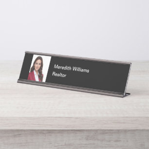 Executive Realtor Photo Ready  Desk Name Plate