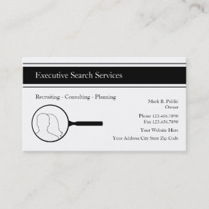 Executive Search Employment Agency Business Cards