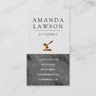 Executive Series   Marble Gavel Law Appointment Card