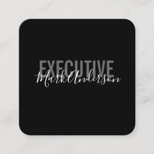 Executive   Signature Series (Black) Square Business Card