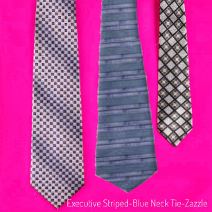 Executive Striped-Blue Neck Tie