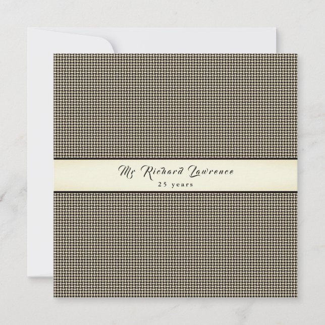 Executive, Stylish Weave Retirement Invitation (Front)