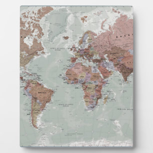 Executive World Map Plaque