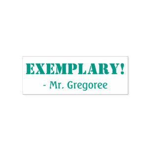 "EXEMPLARY!" Educator Rubber Stamp