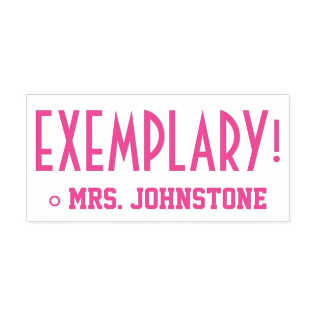 "EXEMPLARY!" Marking Rubber Stamp (Design)