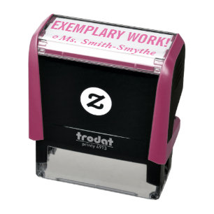 "EXEMPLARY WORK!" Acknowledgement Rubber Stamp
