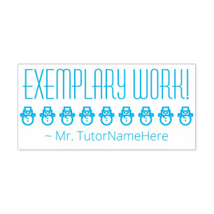"EXEMPLARY WORK!" Acknowledgement Rubber Stamp