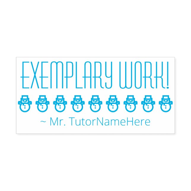 "EXEMPLARY WORK!" Acknowledgement Rubber Stamp (Design)