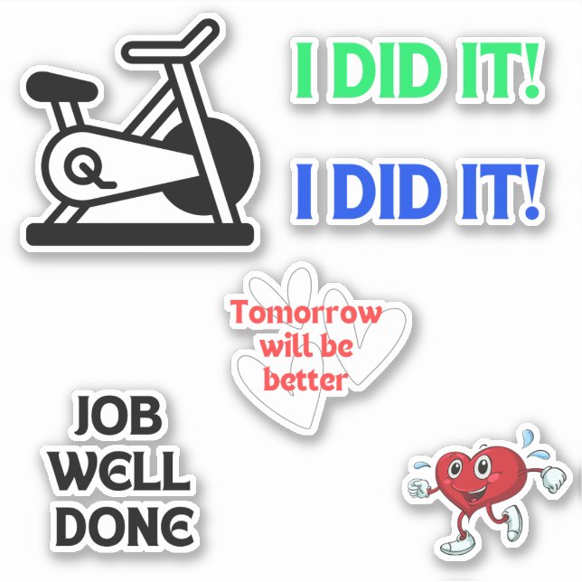 Exercise, Affirmative quote, Bike, I Did It (Front)
