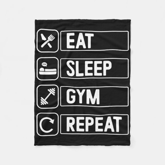 Exercise Bodybuilding Gym  Fleece Blanket (Front)