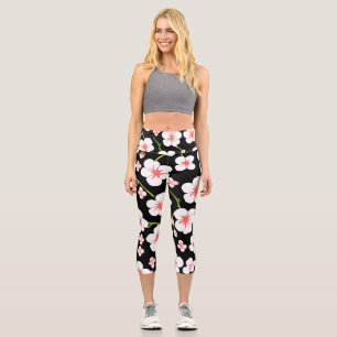 Exercise Colourful Floral yoga  Capri Leggings