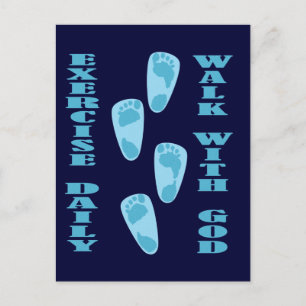 Exercise Daily - Walk with God (Matt 11:28-30) Postcard
