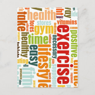 Exercise Fitness Lifestyle Postcard