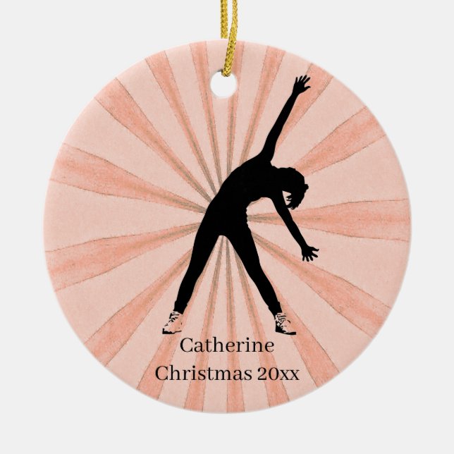 Exercise Name Ceramic Tree Decoration (Front)