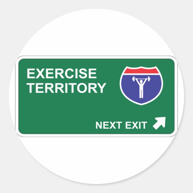Exercise Next Exit Classic Round Sticker (Front)