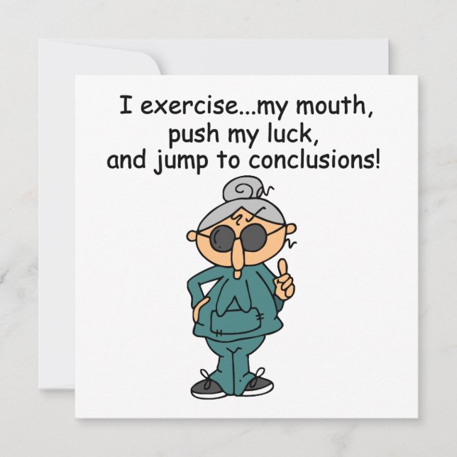 Exercise, Push, Jump Humour (Front)