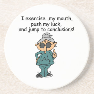 Exercise, Push, Jump Humour Coaster