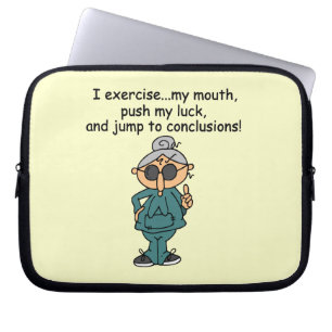 Exercise, Push, Jump Humour Laptop Sleeve