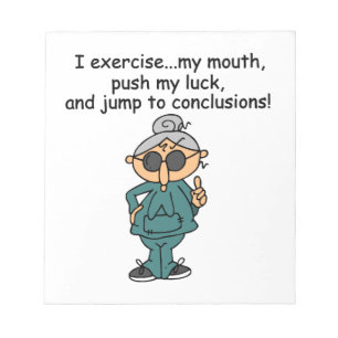 Exercise, Push, Jump Humour Notepad