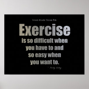 Exercise Quote For Success! Poster
