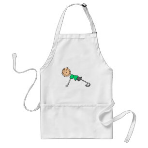 Exercise Stick Figure Green Standard Apron