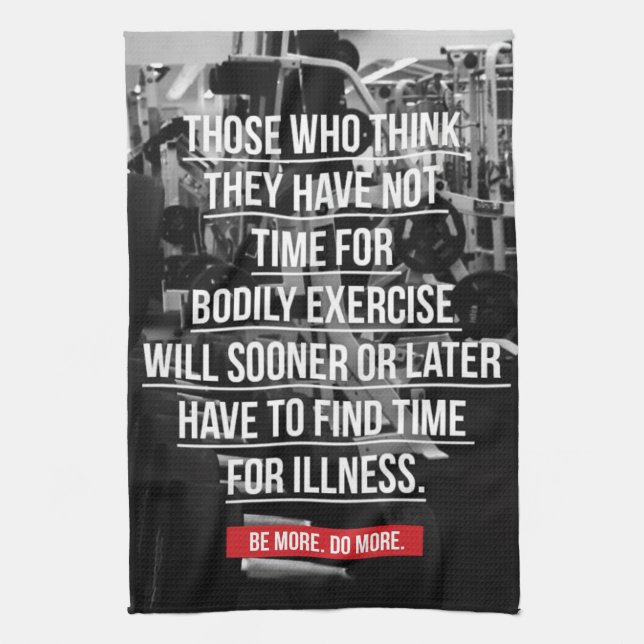 Exercise - Workout Motivational Tea Towel (Vertical)