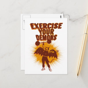 Exercise Your Demons Vertical Postcard