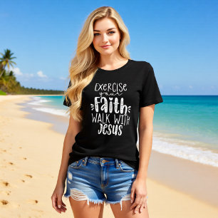 Exercise Your Faith Walk With Jesus Christian Tri-Blend Shirt