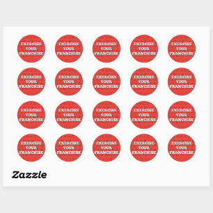 Exercise Your Franchise Stickers RED REPUBLICAN