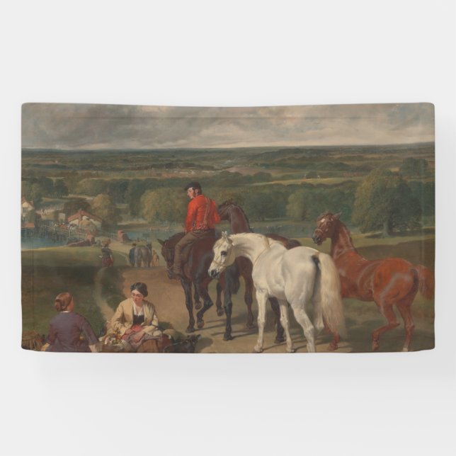 Exercising the Royal Horses (Equine Art) Banner (Horizontal)