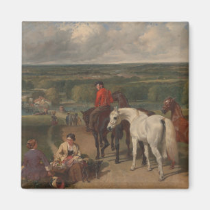 Exercising the Royal Horses (Equine Art) Magnet