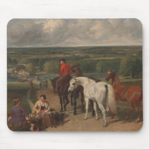 Exercising the Royal Horses (Equine Art) Mouse Mat