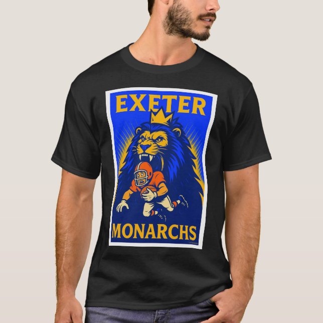 EXETER, CA MONARCHS CLASSIC FOOTBALL T-SHIRT. T-Shirt (Front)
