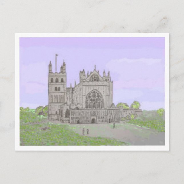 Exeter Cathedral postcard, customise Postcard (Front)