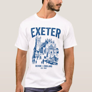 Exeter Cathedral Skyline Devon England United King T-Shirt