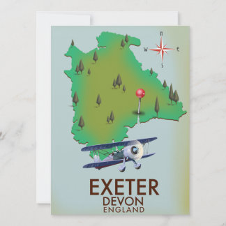 Exeter Devon vintage travel poster