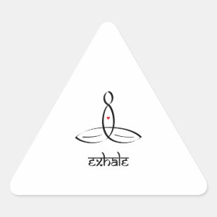 Exhale - Black Sanskrit style Triangle Sticker