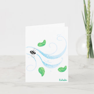 Exhale. Blank Inside Thank You Card