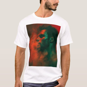 Exhale in Crimson – Red and Green T-Shirt