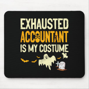 Exhausted Accountant Cpa Halloween Funny Accountan Mouse Mat