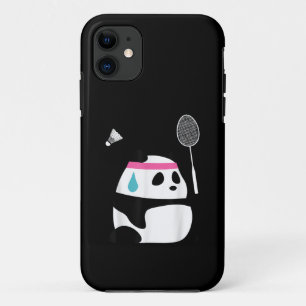 Exhausted badminton panda funny cute iPhone 11 case