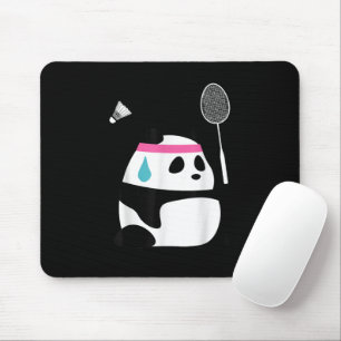 Exhausted badminton panda funny cute mouse mat