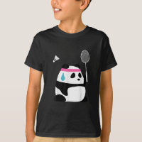 Exhausted badminton panda funny cute