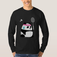 Exhausted badminton panda funny cute